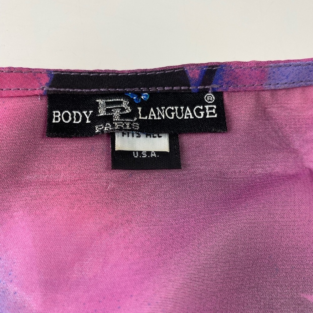 Body Language” sheer overlay top One Size - Picture 7 of 10